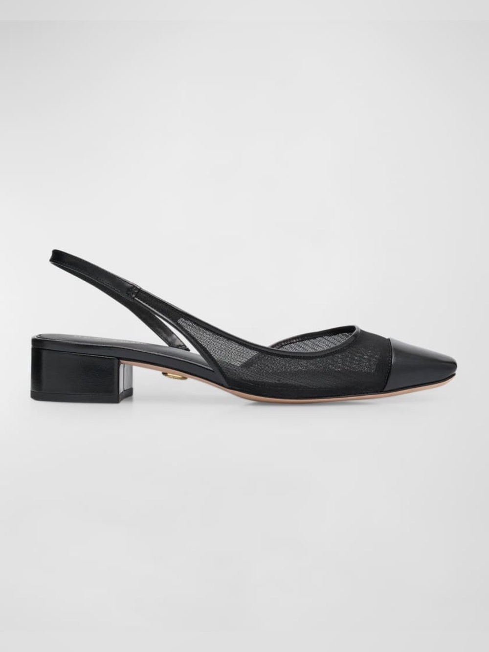NEW Veronica Beard Cecile Black Ballerina Slingback Flats with Cap Toe Size 7.5